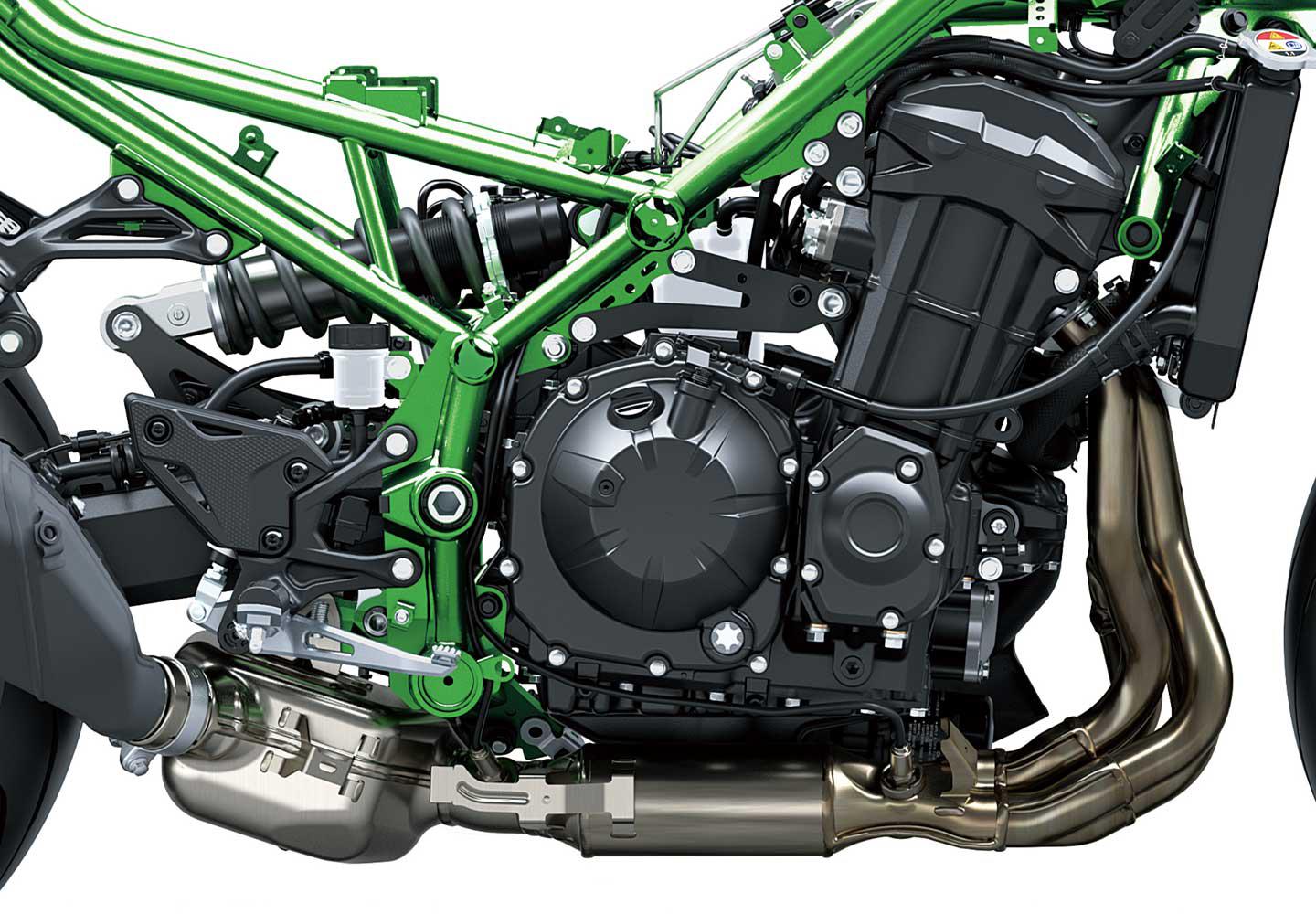 Motor com quatro cilindros em linha